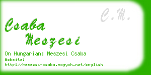 csaba meszesi business card